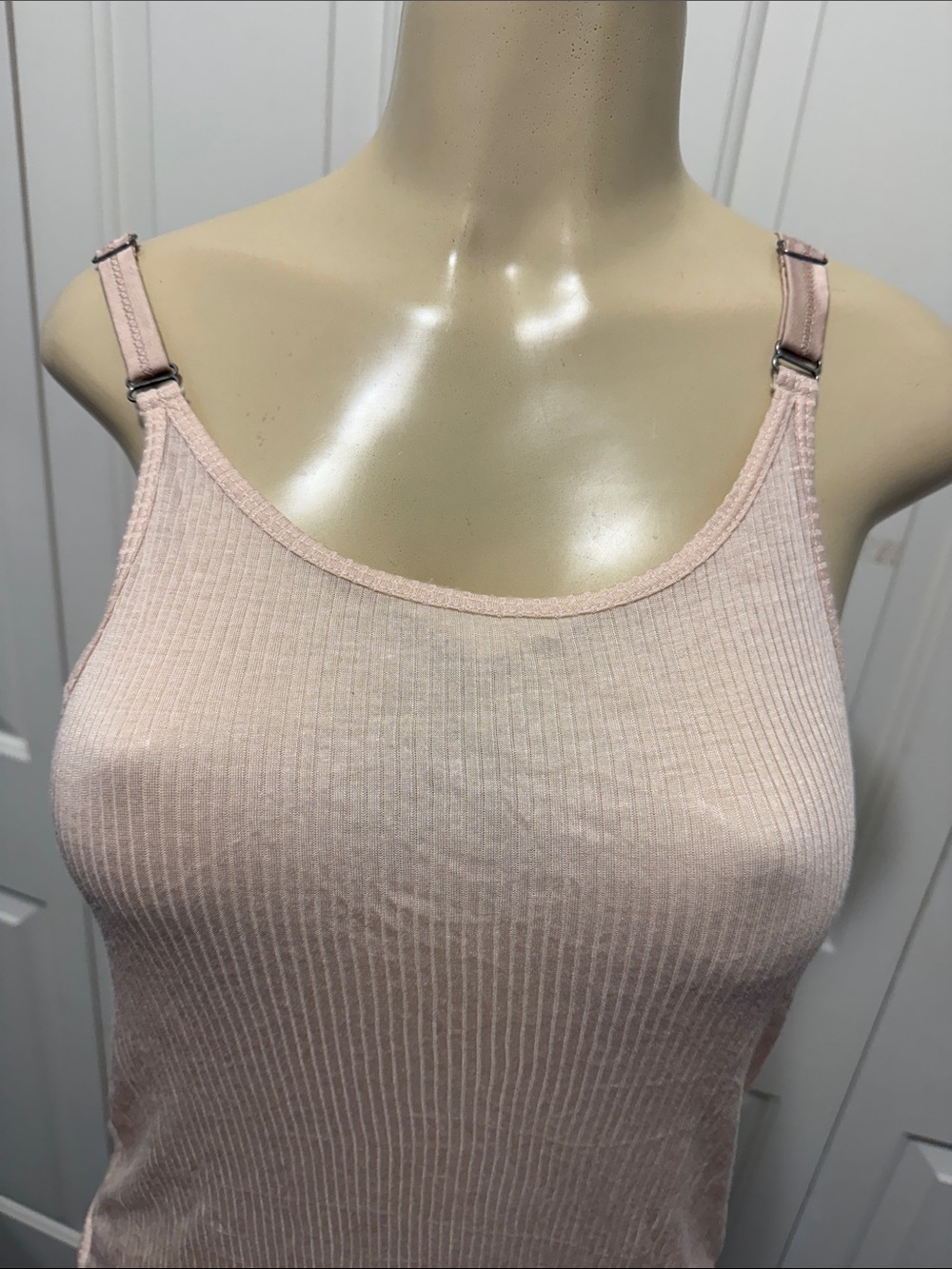 Theory Nude Blush Sheer Rib Cami - Picture 2 of 8